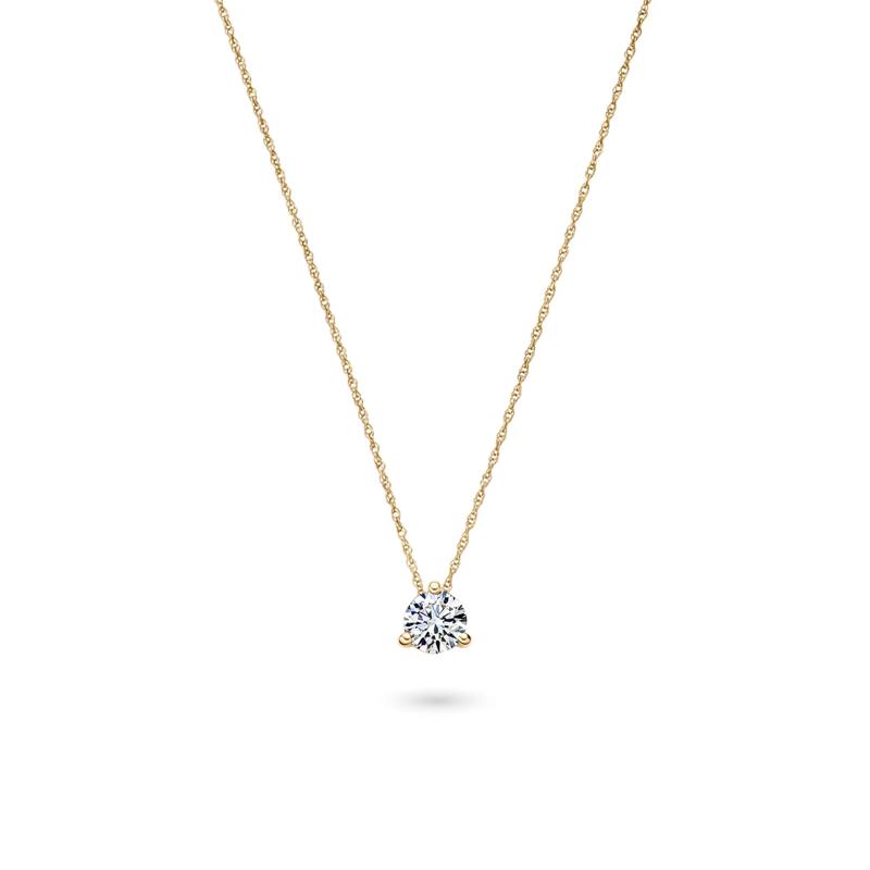 Lab Grown Diamond Solitaire Pendant in 14K Yellow Gold (1/2 ct.)  – Image 1 of 4