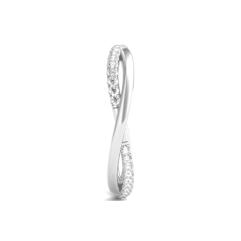 Diamond Infinity Twist True Eternity Band in Platinum &#40;1/3 ct. tw.&#41; – Image 3 of 3