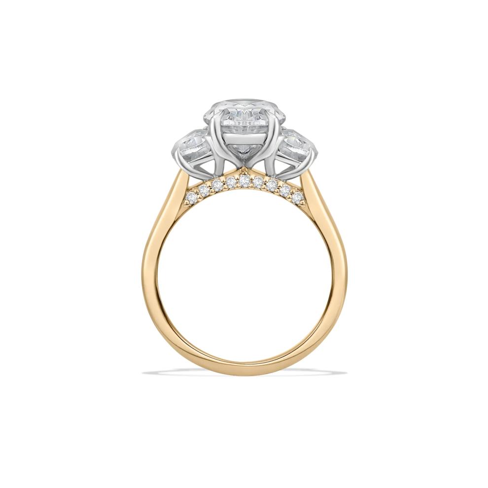 Lab Grown Diamond Three-Stone Engagement Ring in 14K Yellow Gold (4 ct. tw.) – Image 2 of 4