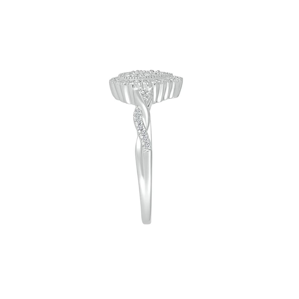 Pear-Shaped Promise Ring with Diamond Twist Band in Sterling Silver (1/4 ct. tw.) – Image 3 of 4