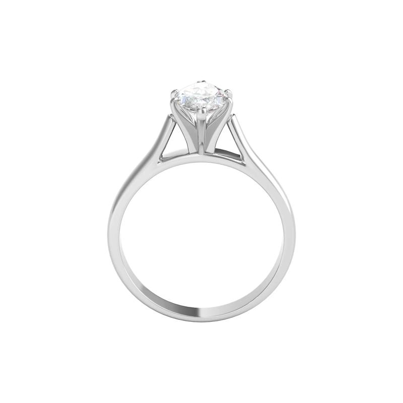 1 ct. tw. Diamond Solitaire Engagement Ring in 14K White Gold – Image 2 of 3