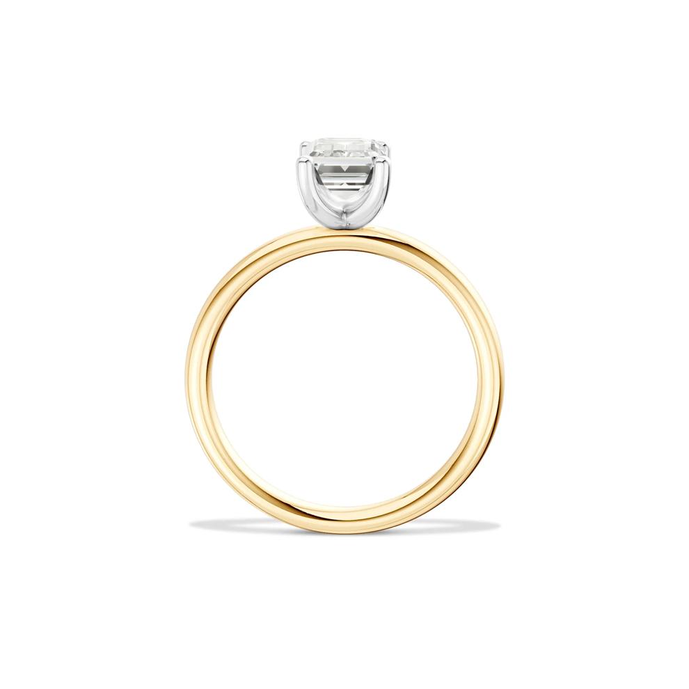 Diamond Emerald-Cut Solitaire Engagement Ring in 14K Yellow &amp; White Gold (1 ct.) – Image 4 of 4