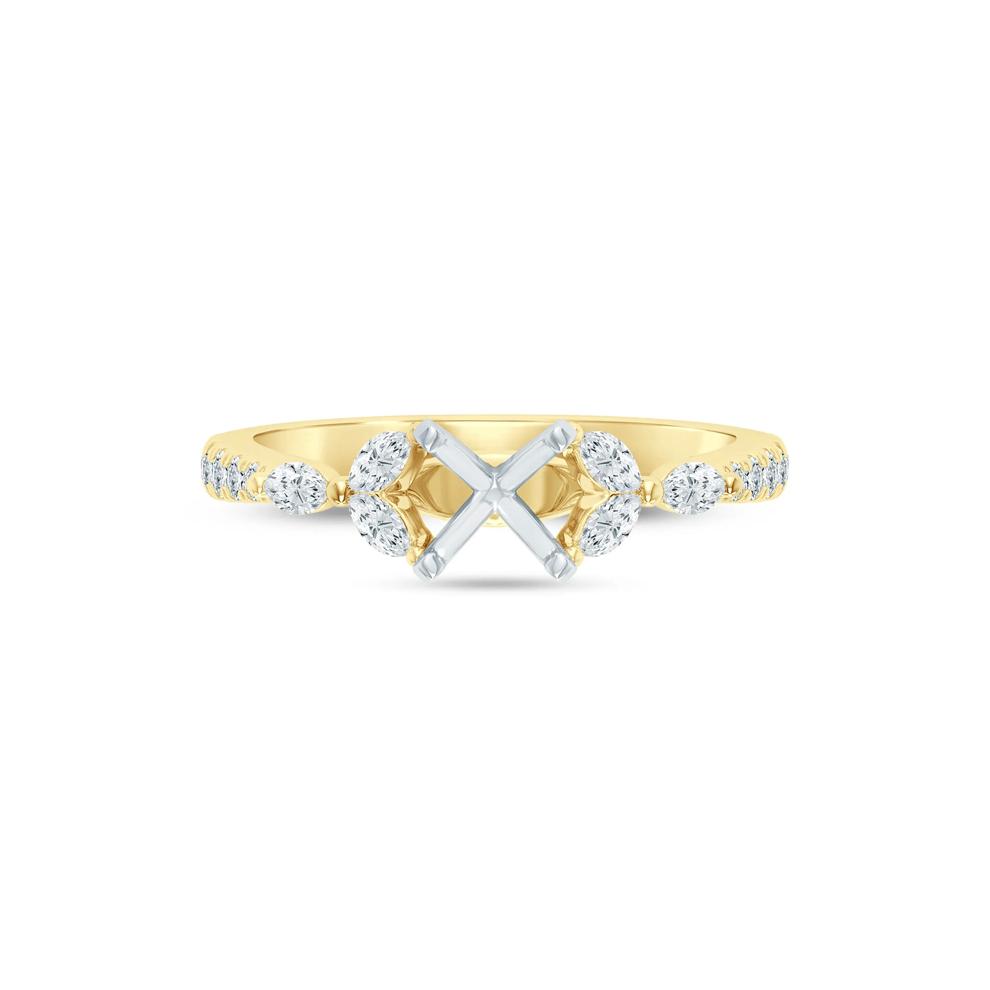 Diamond Semi-Mount Engagement Ring in 14K Yellow &amp; White Gold (1/3 ct. tw.) (Setting Only) – Image 2 of 6