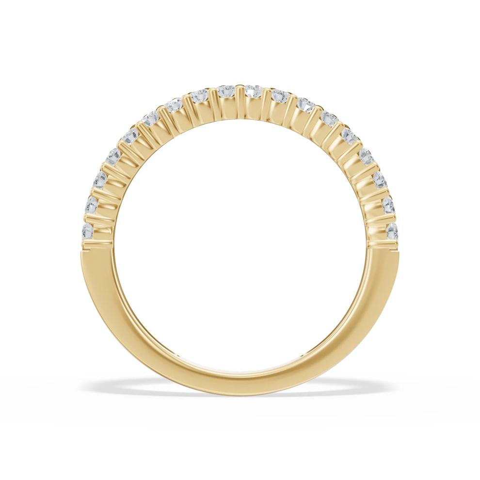 Diamond Ribbed Multi-Row Band in 10K Yellow Gold (1/3 ct. tw.) – Image 2 of 4
