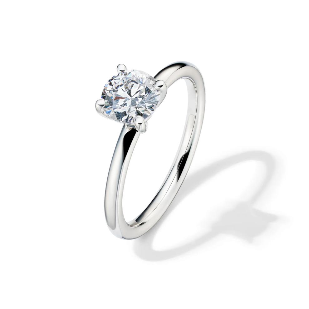 Lab Grown Diamond Solitaire Round Engagement Ring in 14k White Gold (1 ct.) – Image 4 of 4