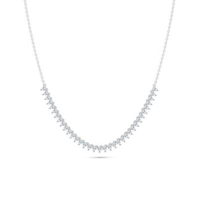 Lab Grown Diamond Pear-Shaped Frontal Necklace in 14K White Gold (2 ct. tw.)