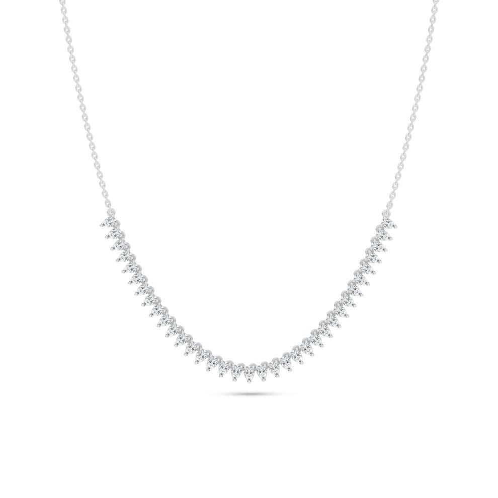 Lab Grown Diamond Pear-Shaped Frontal Necklace in 14K White Gold (2 ct. tw.) – Image 1 of 4