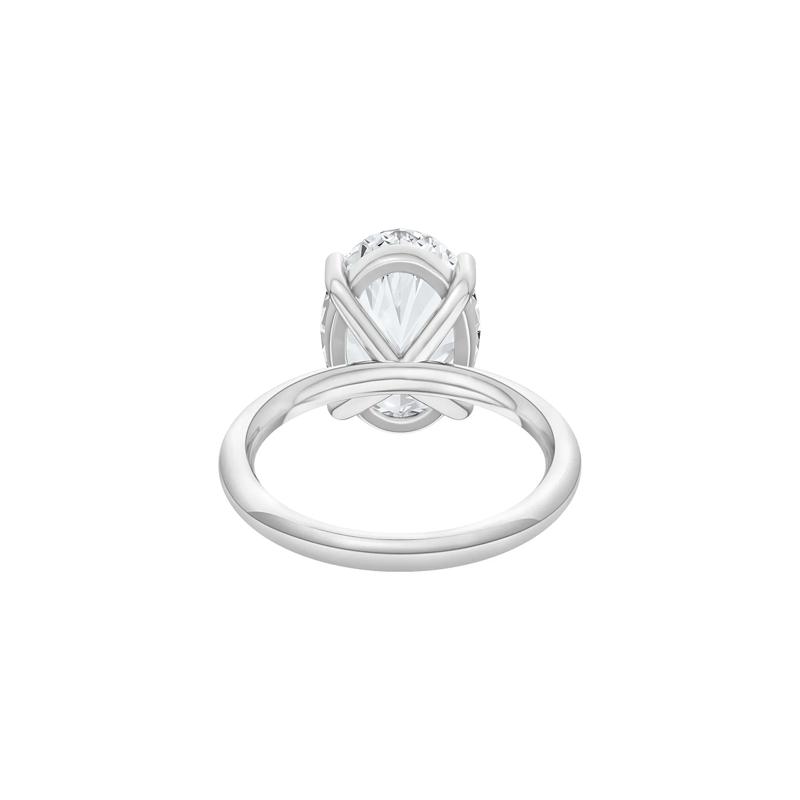Lab Grown Diamond Oval Solitaire Engagement Ring in Platinum &#40;5 ct. tw.&#41; – Image 4 of 4