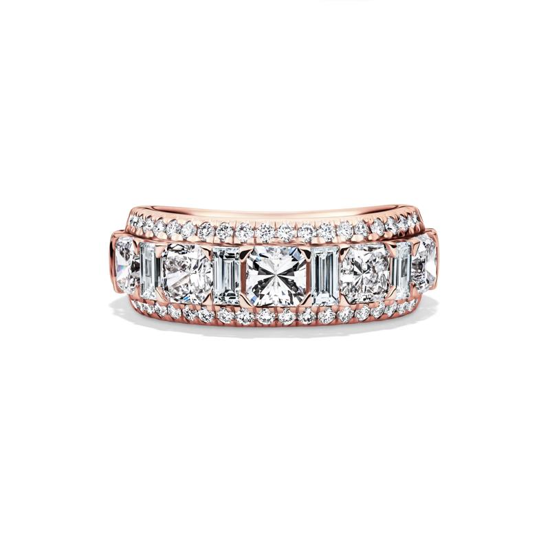 Lab Grown Diamond Multi-Row Anniversary Band in 14K Rose Gold &#40;3 ct. tw.&#41; – Image 1 of 4
