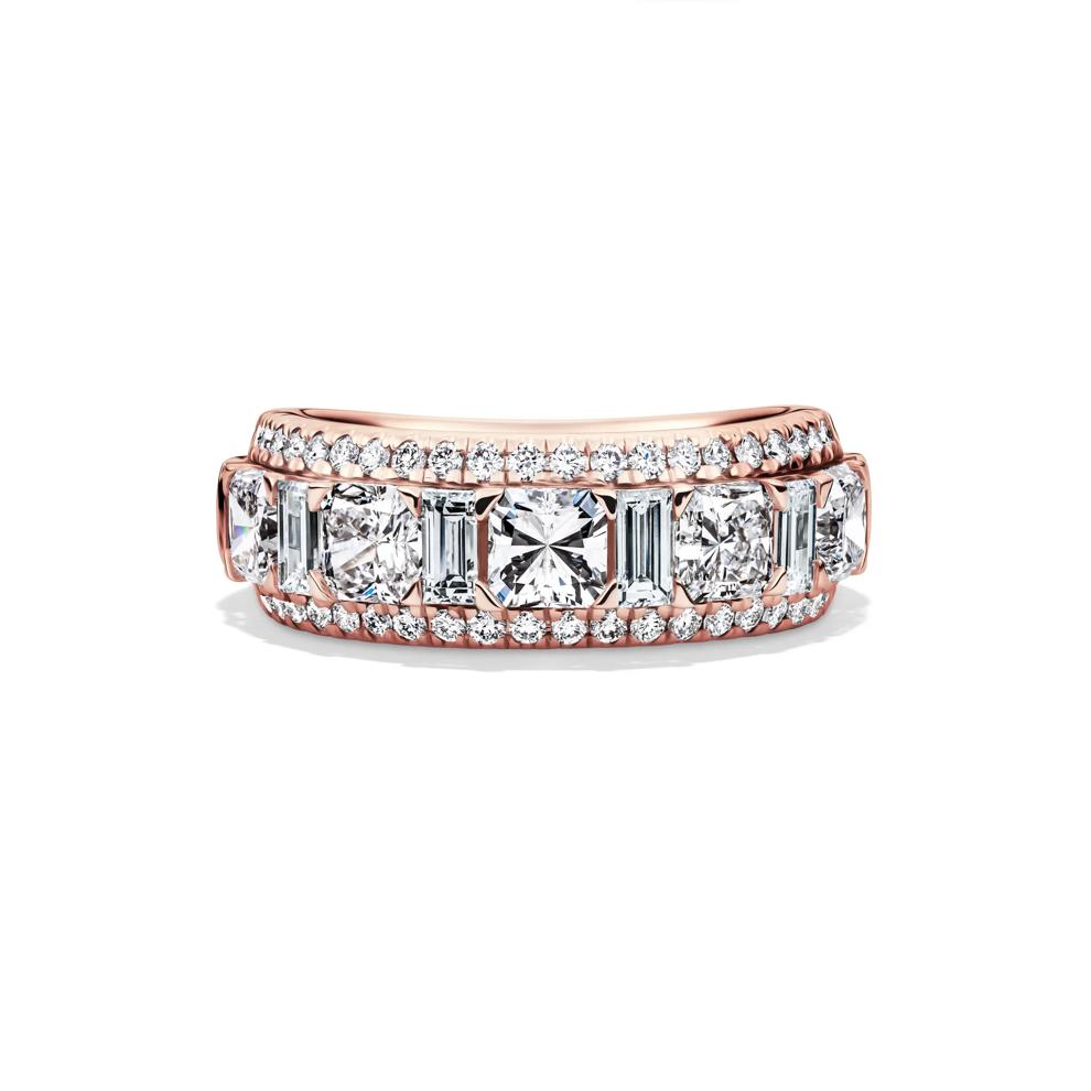 Lab Grown Diamond Multi-Row Anniversary Band in 14K Rose Gold (3 ct. tw.) – Image 1 of 4