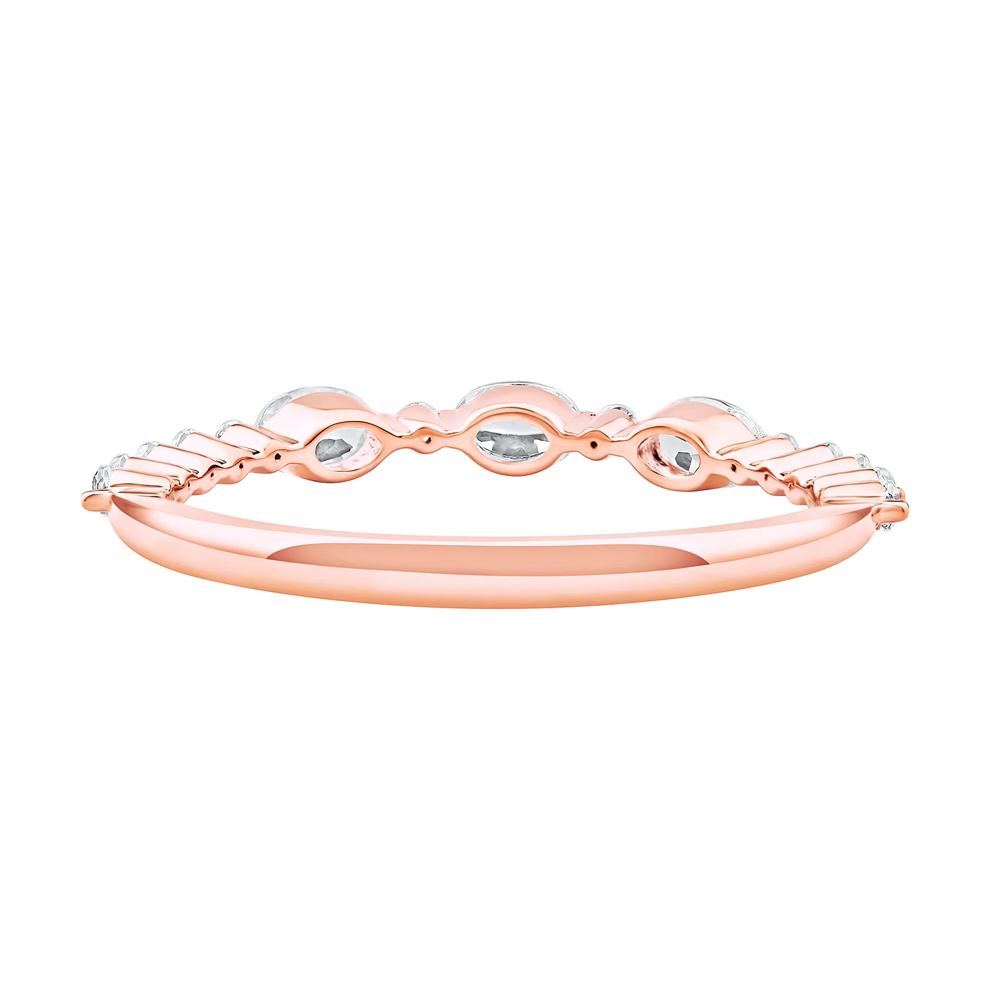 Lab Grown Diamond Oval Band in 10K Rose Gold (1/2 ct. tw.) – Image 4 of 4