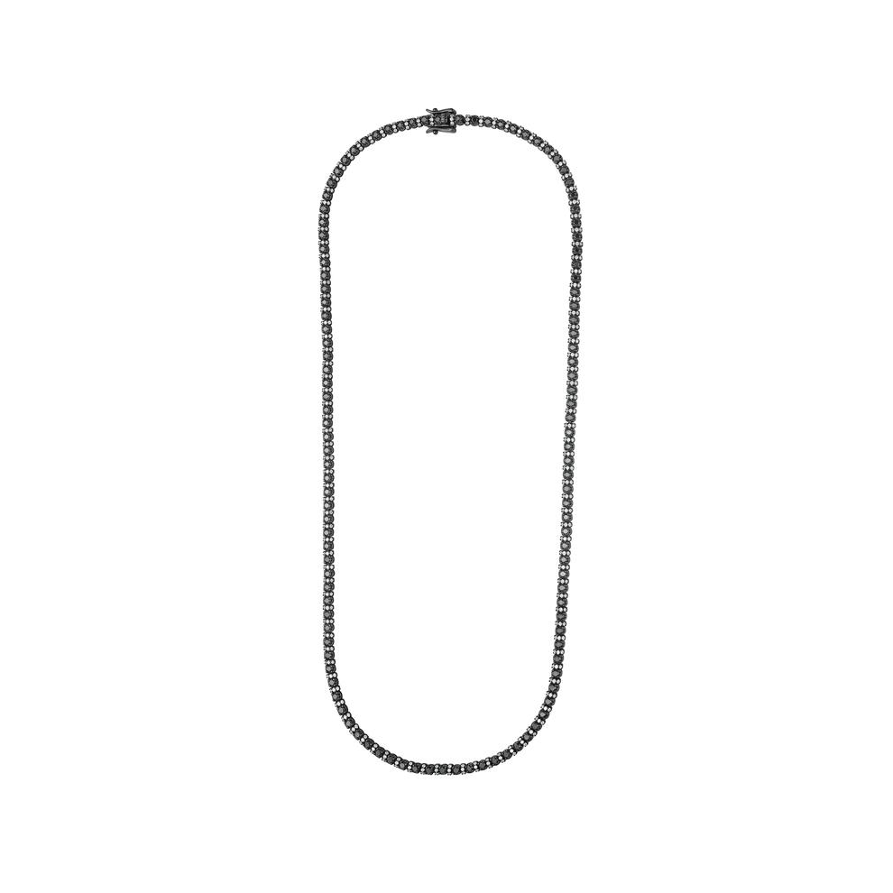 Men's Black &amp; White Diamond Eternity Necklace in Sterling Silver (8 ct. tw.) – Image 2 of 4