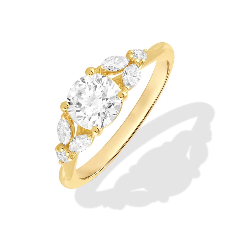 Round Diamond Engagement Ring in 14K Yellow Gold (1 1/3 ct. tw.) – Image 4 of 4