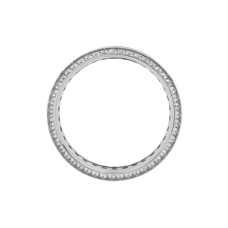 Men&#39;s Lab Grown Diamond Eternity Band in 10K White Gold &#40;4 ct. tw.&#41; – Image 2 of 3