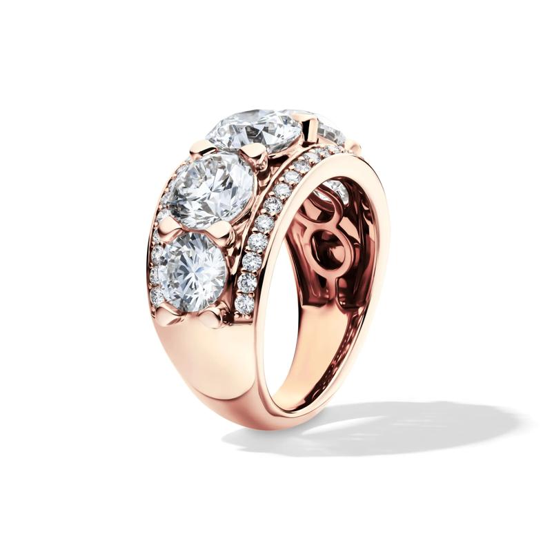 Lab Grown Diamond Multi-Row Anniversary Band in 14K Rose Gold &#40;6 ct. tw.&#41; – Image 3 of 4