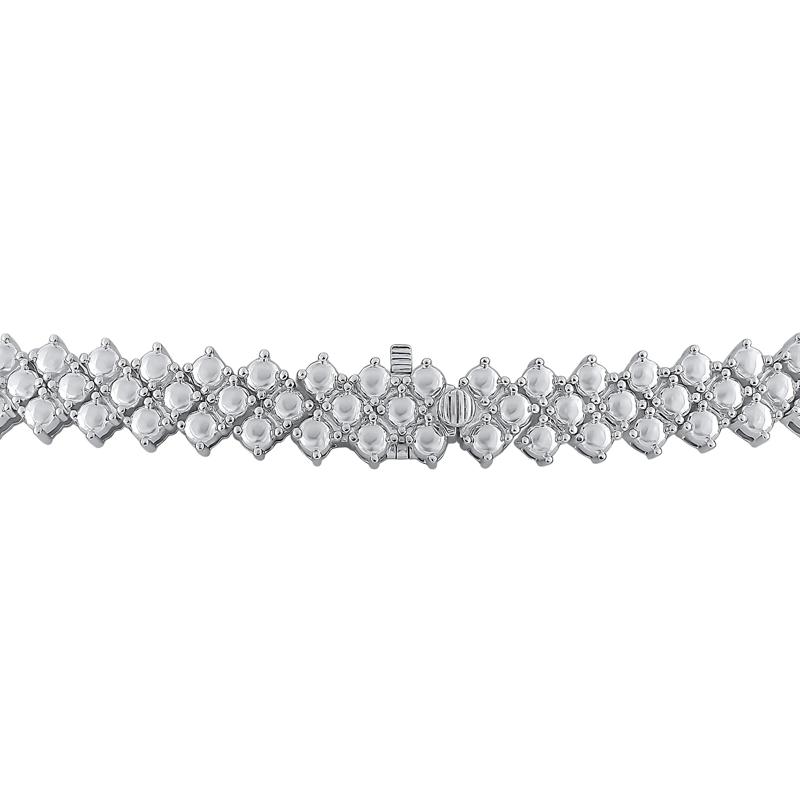 Lab Grown Diamond Pav&eacute; Curb Necklace in 14K White Gold &#40;20 ct. tw.&#41; – Image 2 of 2
