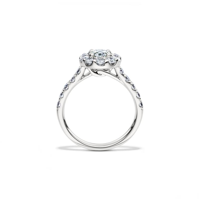 Diamond Halo Engagement Set in 14K White Gold &#40;2 ct. tw.&#41; – Image 2 of 7
