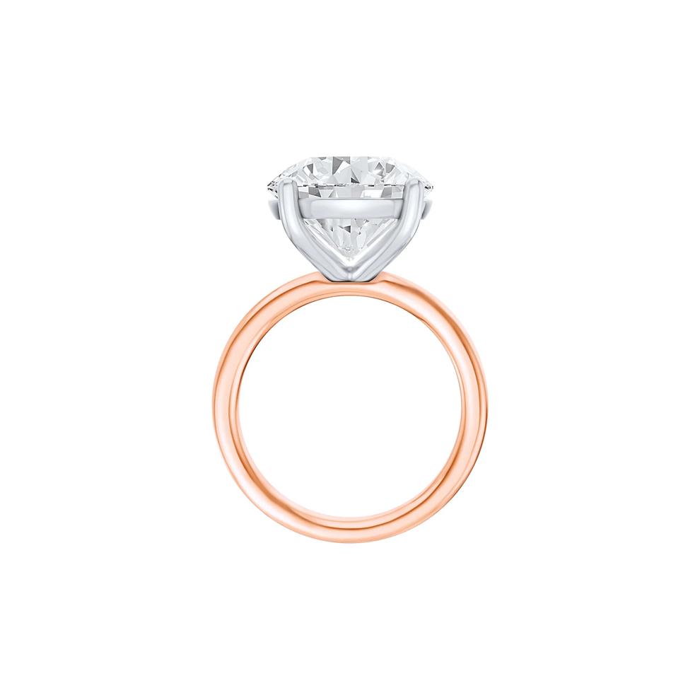 Lab Grown Diamond Round Solitaire Ring in 14K Rose &amp; White Gold (8 ct.) – Image 2 of 4