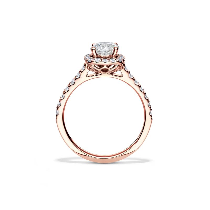 1 1/2 ct. tw. Diamond Halo Engagement Ring in 14K Rose Gold – Image 2 of 4