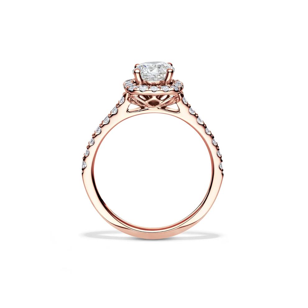 1 1/2 ct. tw. Diamond Halo Engagement Ring in 14K Rose Gold – Image 2 of 4