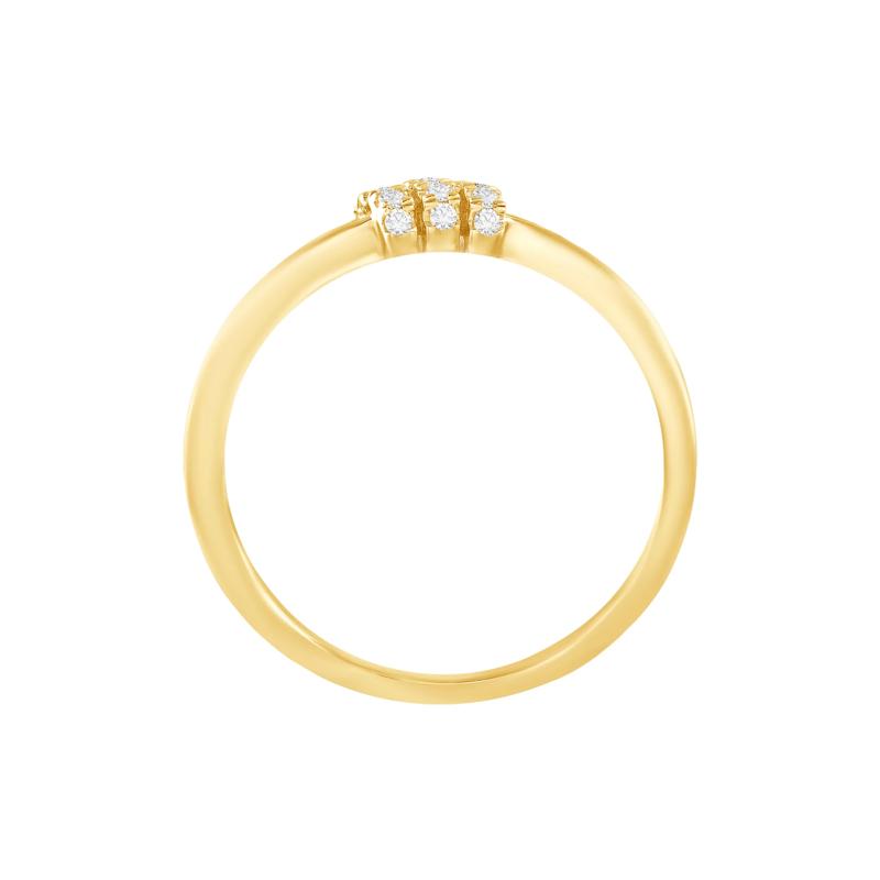 Diamond Ring in 10K Yellow Gold &#40;1/10 ct. tw.&#41; – Image 2 of 3
