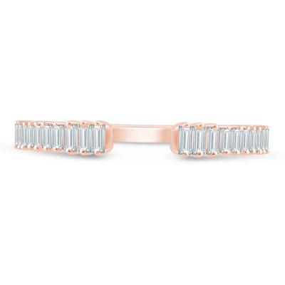 Lab Grown Diamond Baguette Open Anniversary Band in 14K Gold