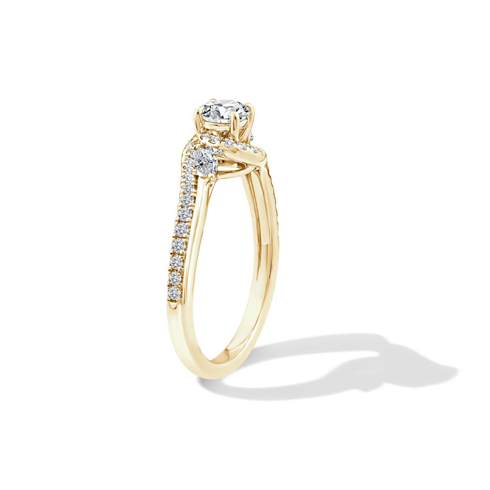 Diamond Round Engagement Ring in 14K Yellow Gold (3/4 ct. tw.) – Image 3 of 4