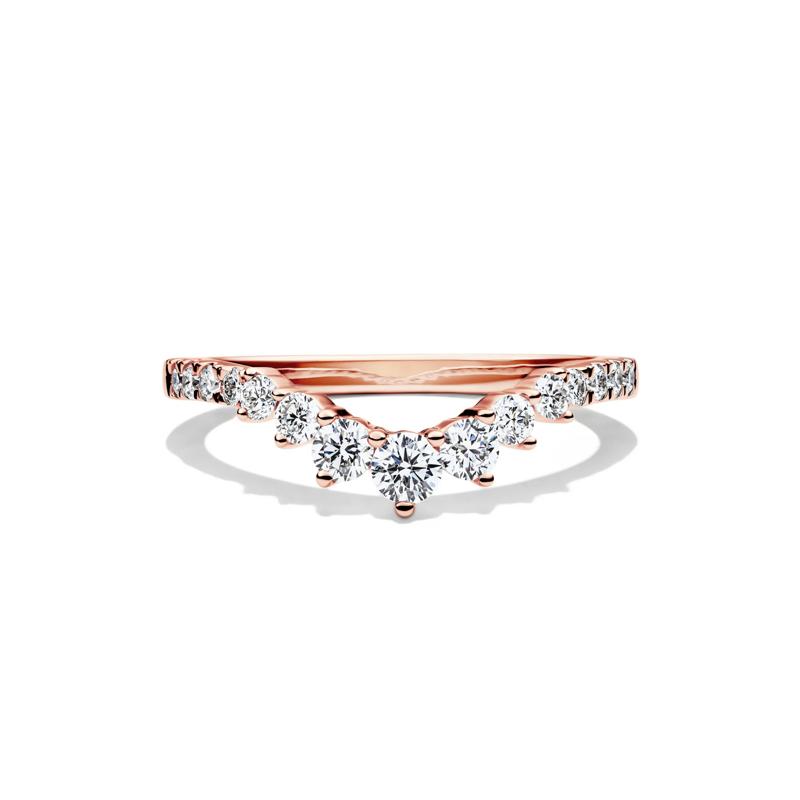 Lab Grown Diamond Contour Band in 14K Rose Gold &#40;1/2 ct. tw.&#41; – Image 1 of 4