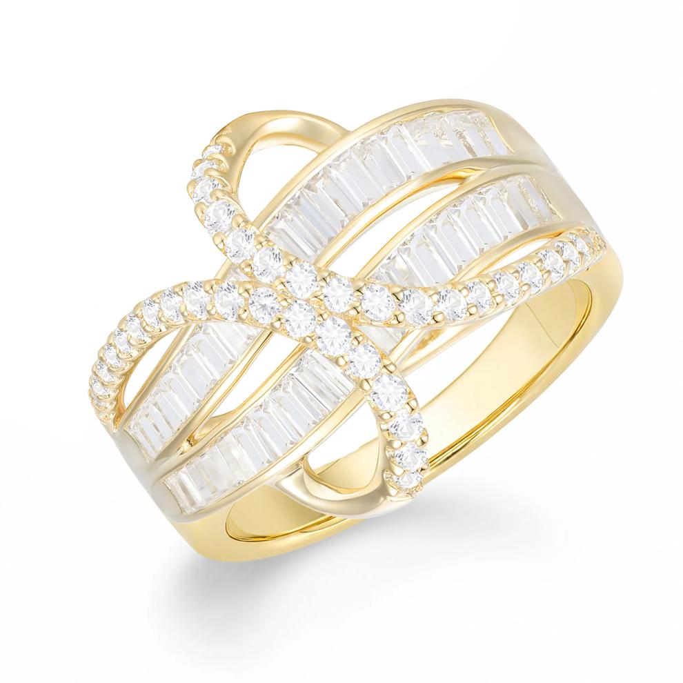 Diamond Multi-Row Ring in 10K Yellow Gold (1 ct. tw.) – Image 4 of 4