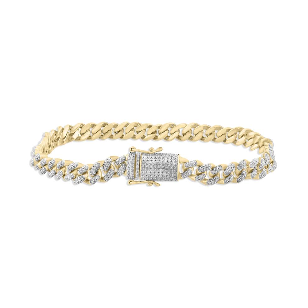 Men's Diamond Bracelet in 10K Yellow Gold (1 ct. tw.) – Image 2 of 2