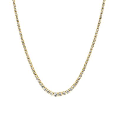 Lab Grown Diamond Tennis Necklace in 10K Yellow Gold (3 ct. tw.)