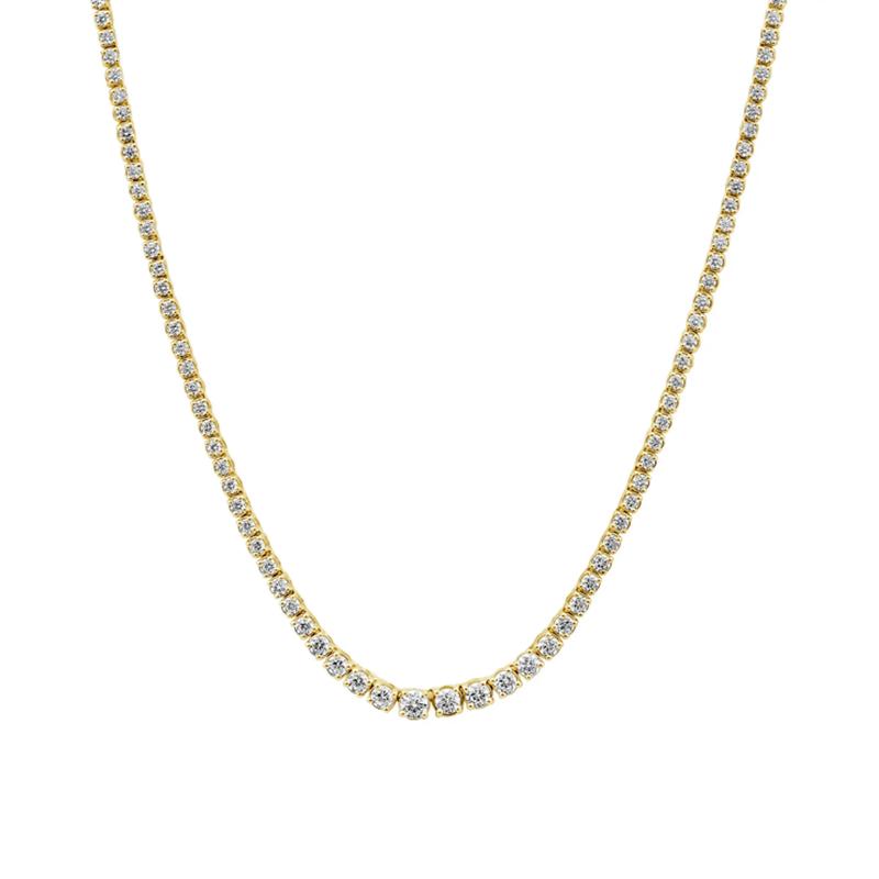 Lab Grown Diamond Tennis Necklace in 10K Yellow Gold &#40;3 ct. tw.&#41; – Image 1 of 3