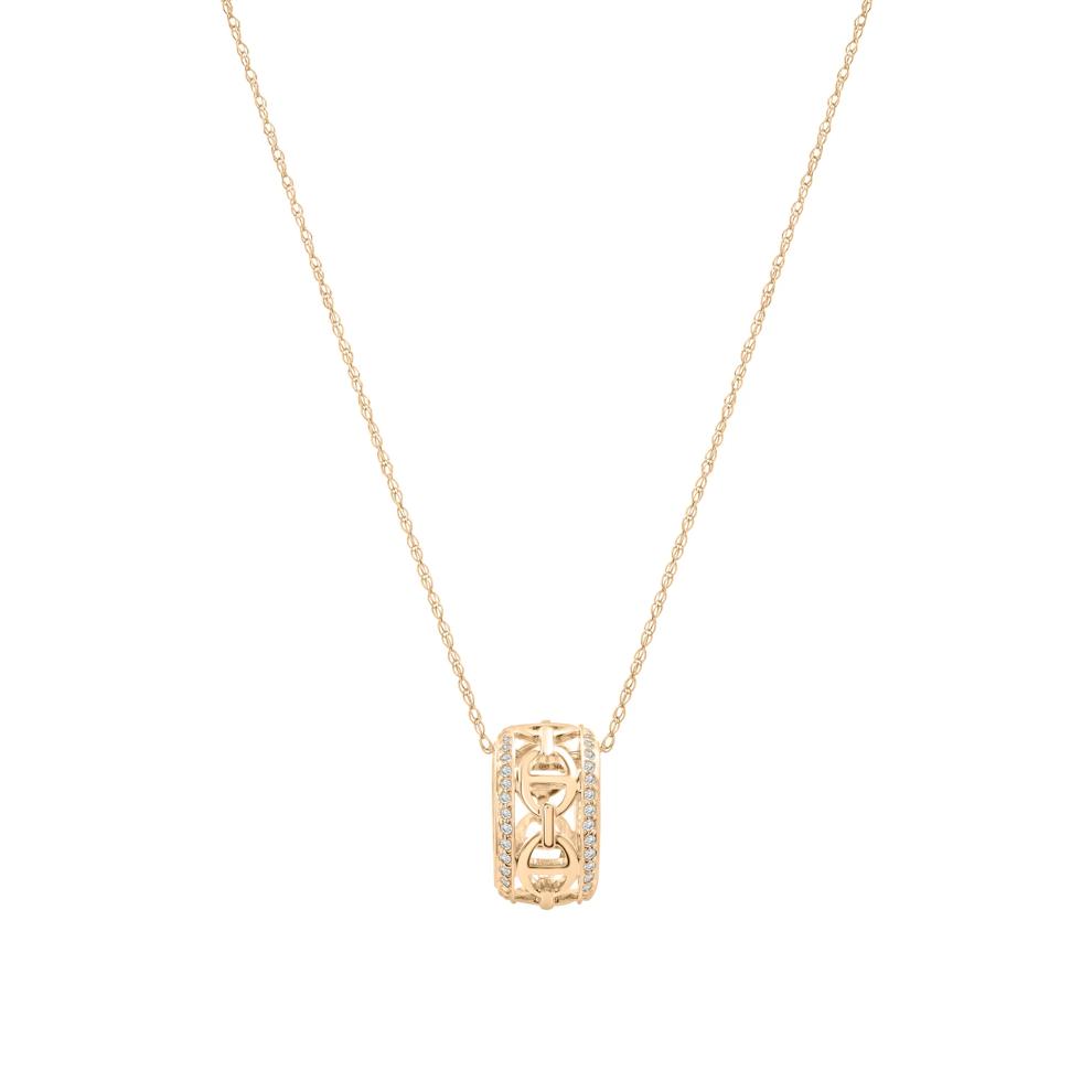 Diamond Loop Pendant in 10K Yellow Gold (1/5 ct. tw.) – Image 1 of 4