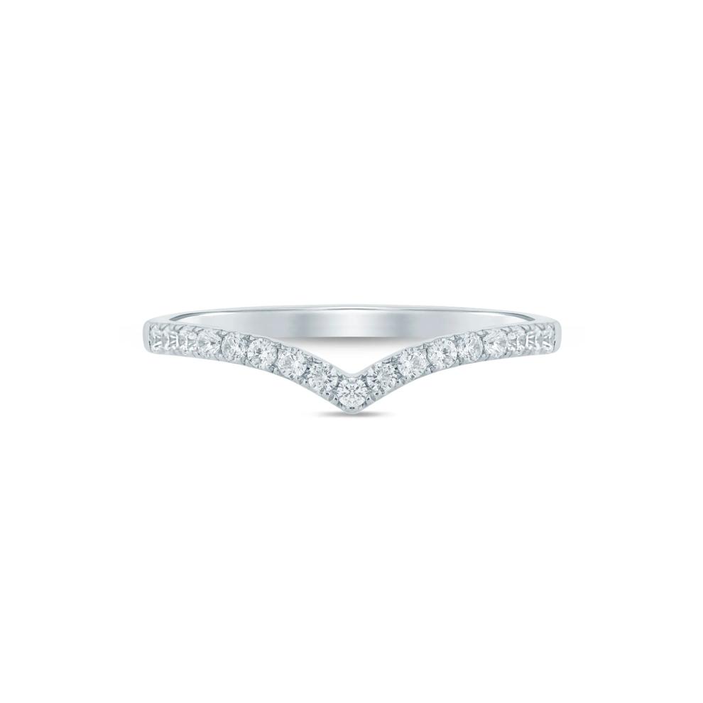Diamond Contour Band in 14K White Gold (1/5 ct. tw.) – Image 1 of 3