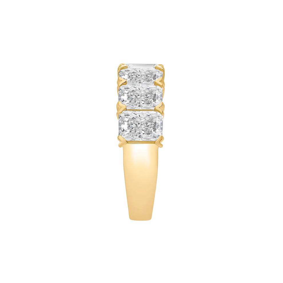 Lab Grown Diamond Radiant Anniversary Band in 14K Yellow Gold (5 ct. tw.) – Image 3 of 4