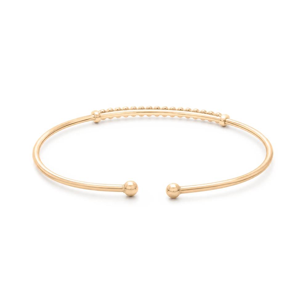 Diamond Open Bangle Bracelet in 10K Yellow Gold (1/4 ct. tw.) – Image 2 of 2