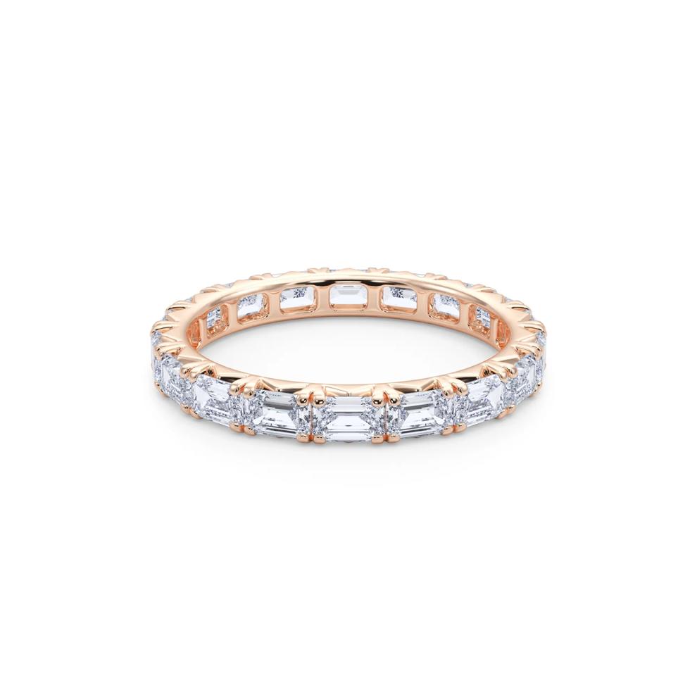 Lab Grown Emerald-Cut Diamond Eternity Band in 14K Rose Gold (2 1/7 ct. tw.) – Image 4 of 4