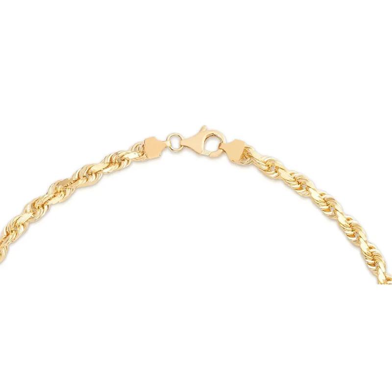 Diamond-Cut Solid Rope Chain in 14K Yellow Gold, 7MM, 22&rdquo;  – Image 2 of 3
