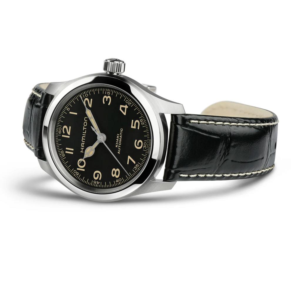 Khaki Field Murph Auto Watch with Black Leather Strap – Image 2 of 4