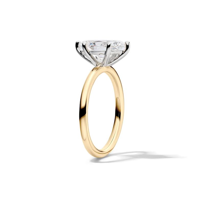 Lab Grown Diamond Solitaire Marquise Engagement Ring in 14k Yellow Gold &#40;2 ct.&#41; – Image 3 of 4