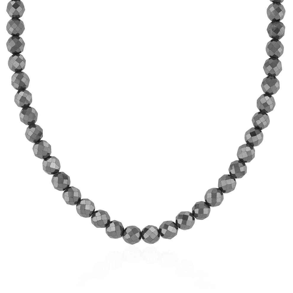 Hematite Beaded Necklace in Stainless Steel, 22" – Image 1 of 3