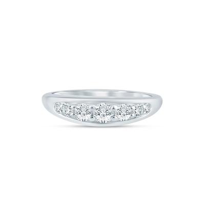 Lab Grown Diamond Graduated Channel Band in 14K White Gold (1/2 ct. tw.)