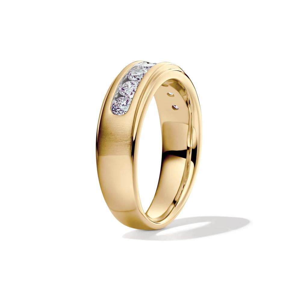 Men's Lab Grown Diamond Channel-Set Band in 10K Yellow Gold (1 ct. tw.) – Image 3 of 4