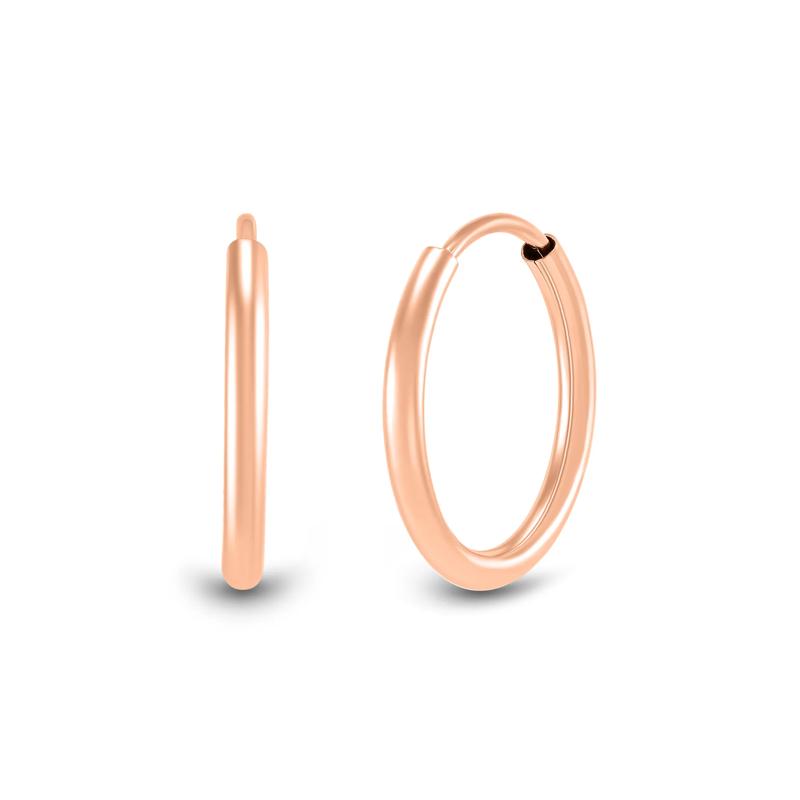 Hoop Earring in 14K Rose Gold, 12MM – Image 1 of 1