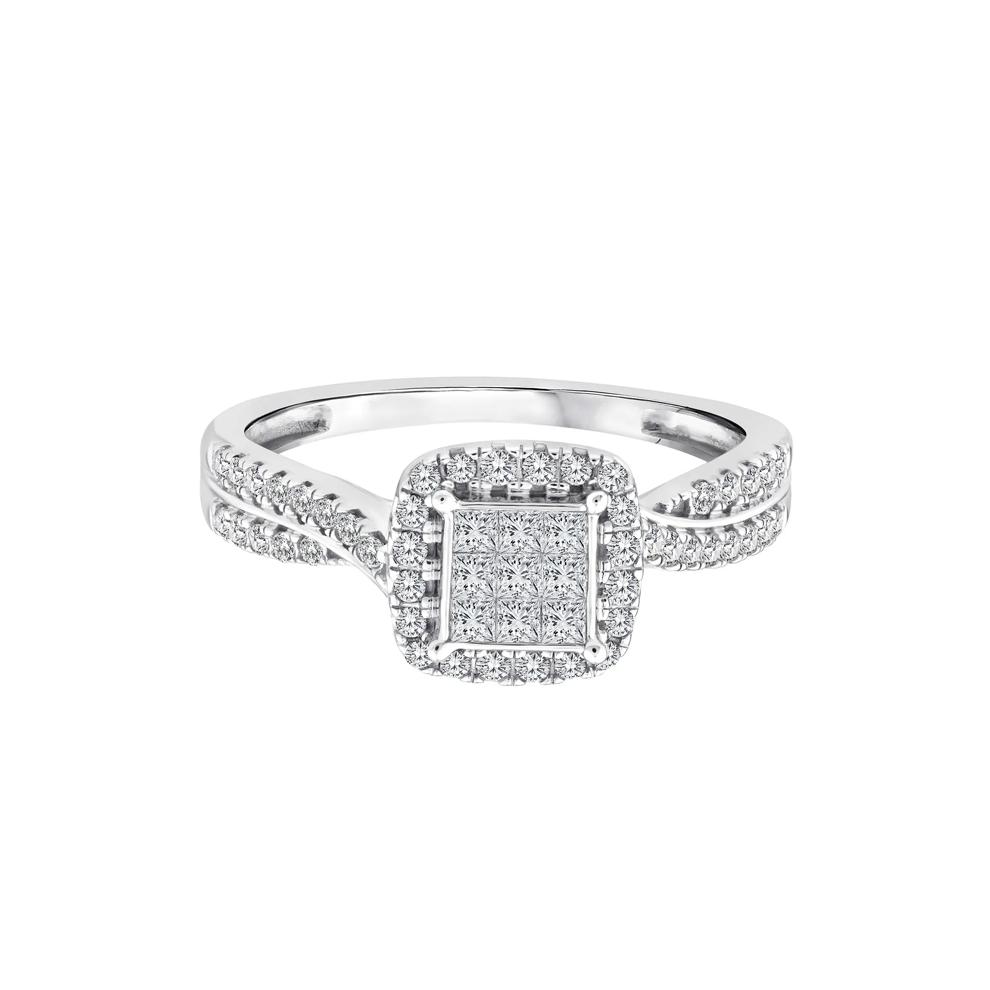 Diamond Composite Engagement Ring in 14K White Gold (1/2 ct. tw.) – Image 1 of 3