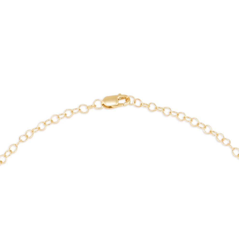 Freshwater Cultured Pearl &amp; Diamond Drop Pendant Necklace in 14K Yellow Gold (1/3 ct. tw.) – Image 4 of 4