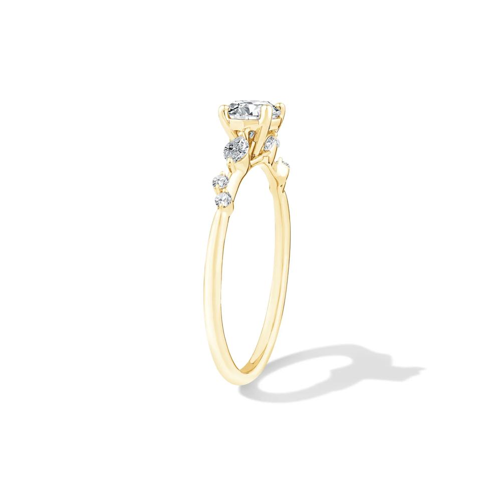Diamond Round Center Engagement Ring in 10K Yellow Gold (5/8 ct. tw.) – Image 3 of 4