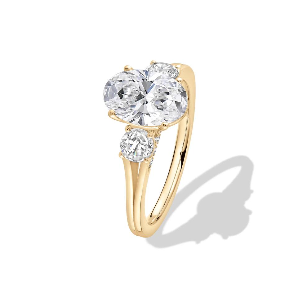 Diamond Three-Stone Engagement Ring in 18K Yellow Gold (2 ct. tw.) – Image 4 of 4