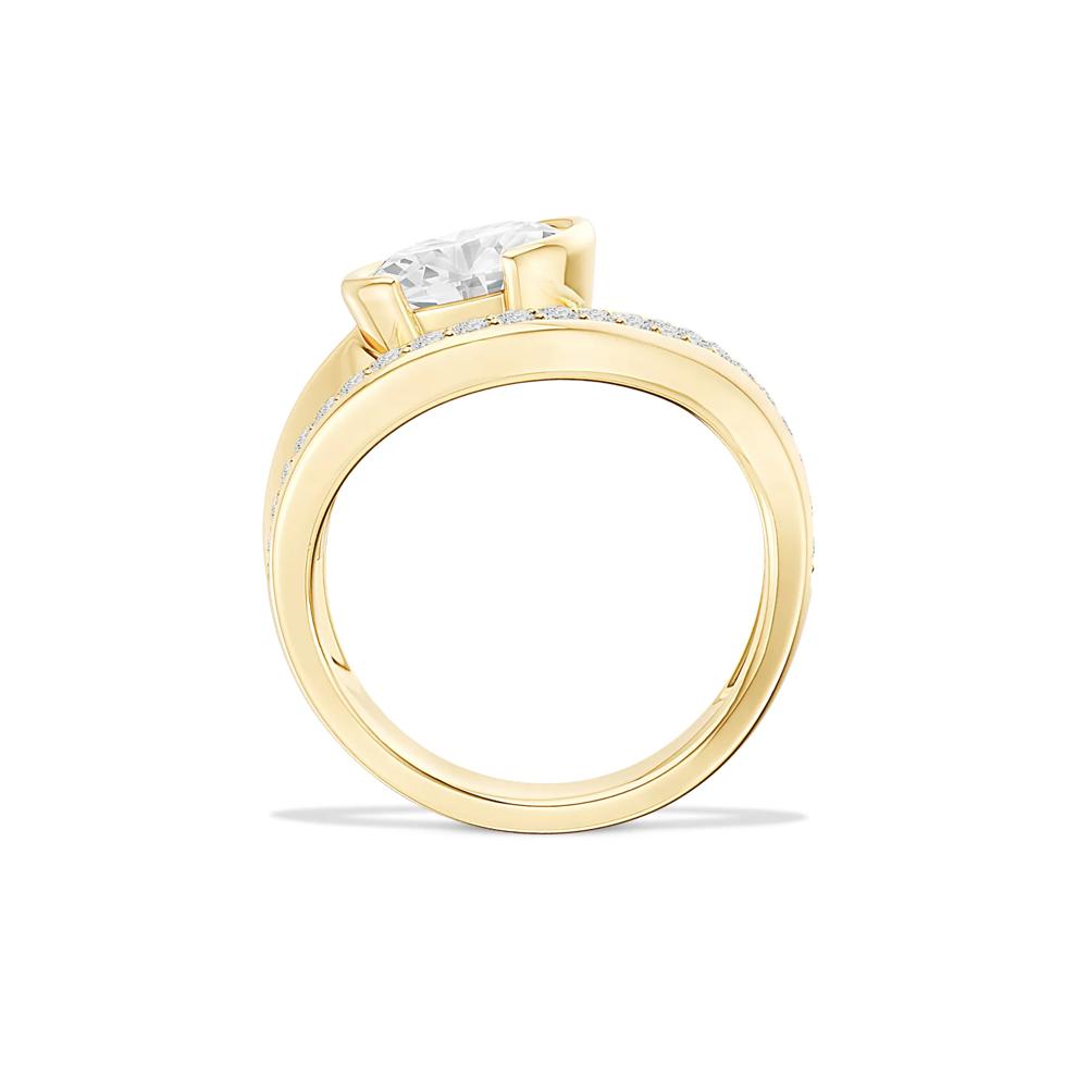 Lab Grown Diamond Wrap Ring in 14K Yellow Gold (1 1/4 ct. tw.) – Image 4 of 4