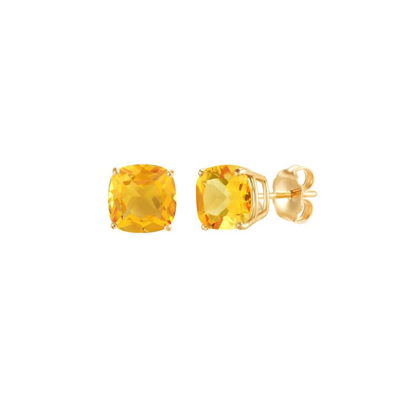 Citrine Stud Earrings in 10K Yellow Gold – Image 1 of 1